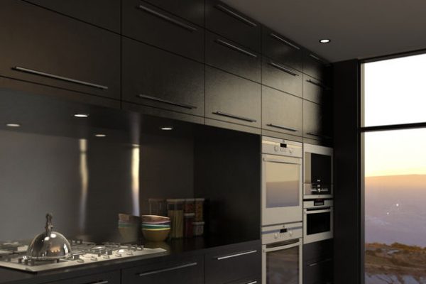 32227047 - 3d rendering of modern luxury kitchen interior